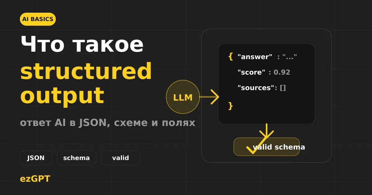 Что такое structured output и как получать от ИИ надежный JSON