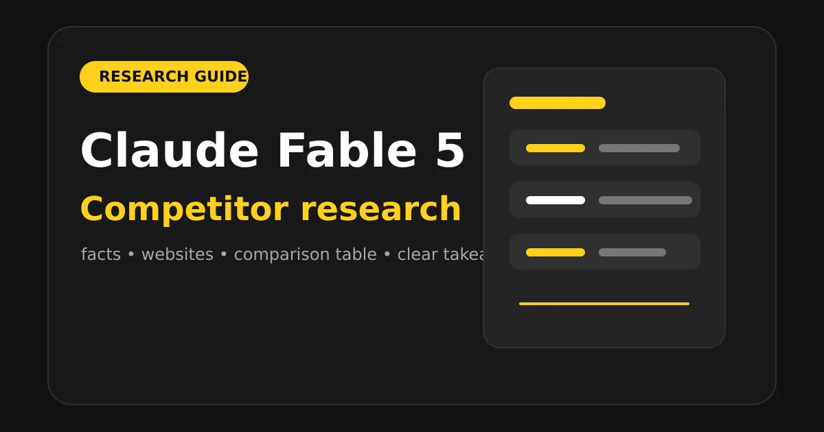 Claude Fable 5 для ресерча конкурентов