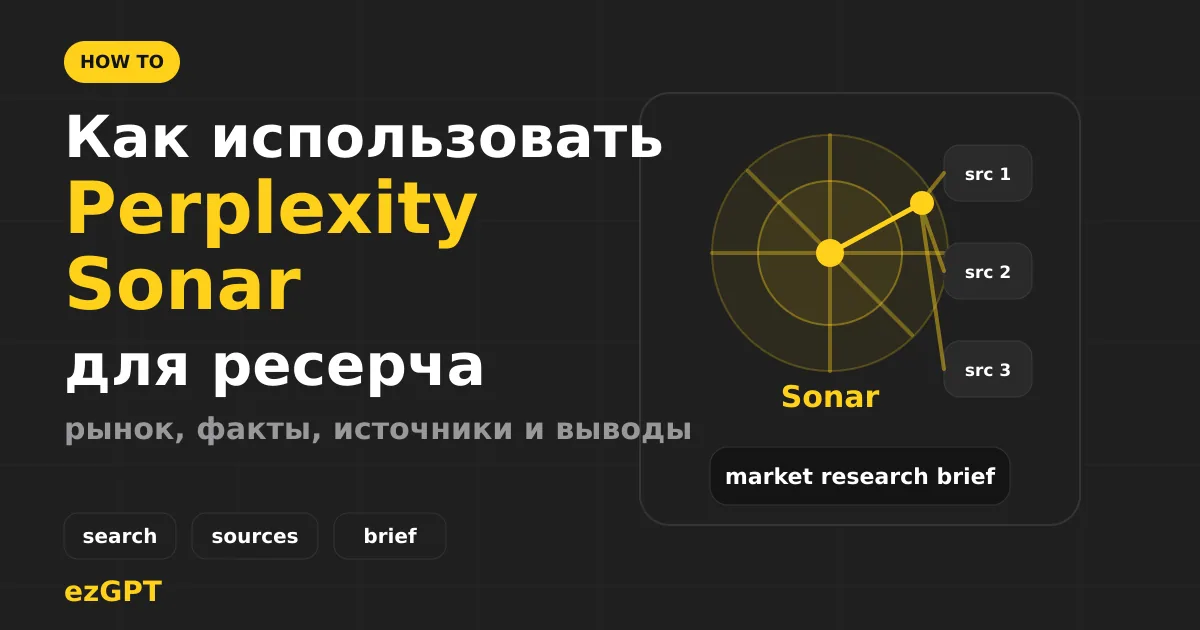 Как использовать Perplexity Sonar для ресерча рынка и сбора источников