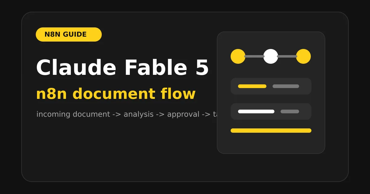 Как подключить Claude Fable 5 к n8n