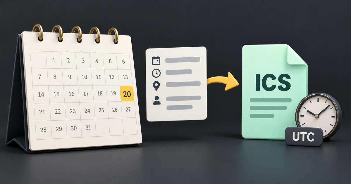 Как создать ICS-файл события в n8n