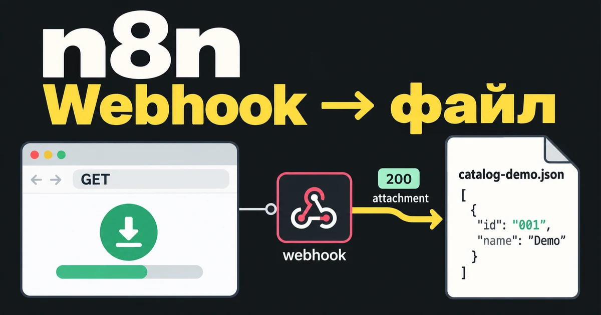 Как вернуть файл из Webhook в n8n: Respond to Webhook