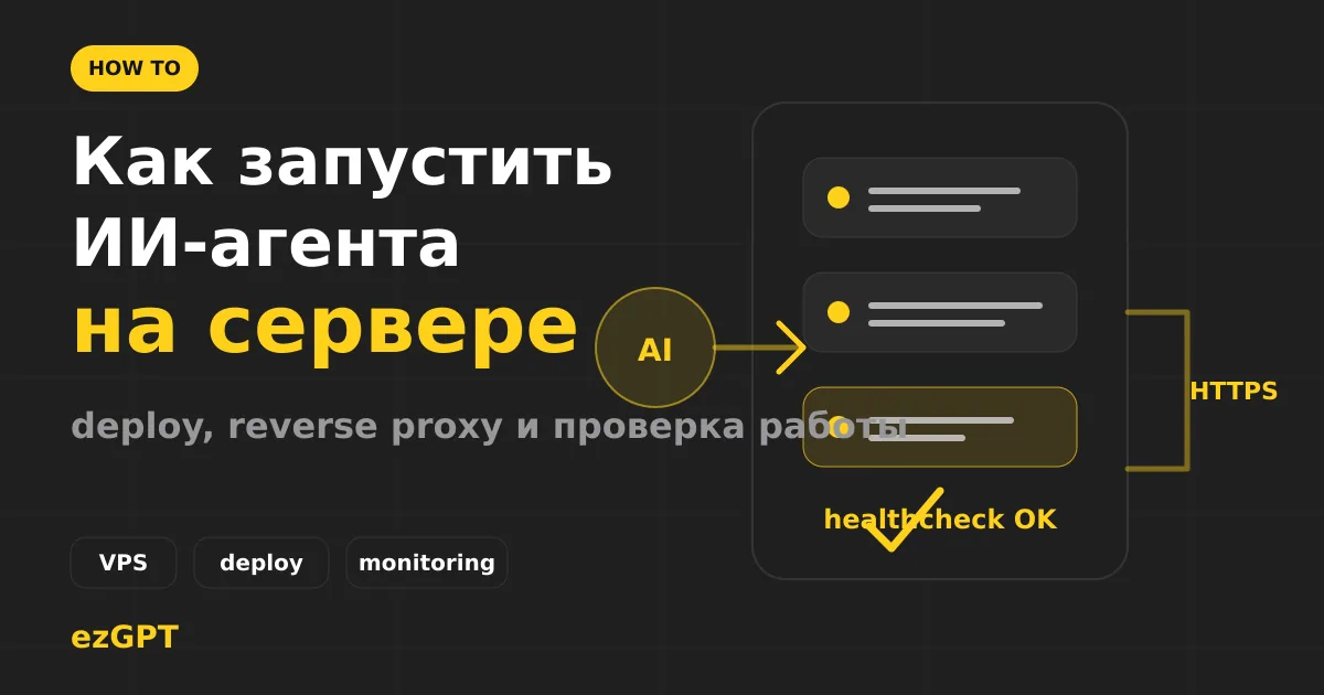Как запустить ИИ-агента на сервере: Docker, HTTPS, очереди, логи и rollback