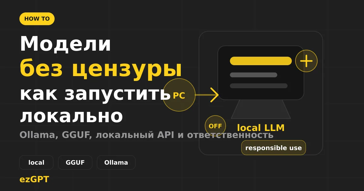 Модели без цензуры: как запустить локальную LLM от нуля до результата