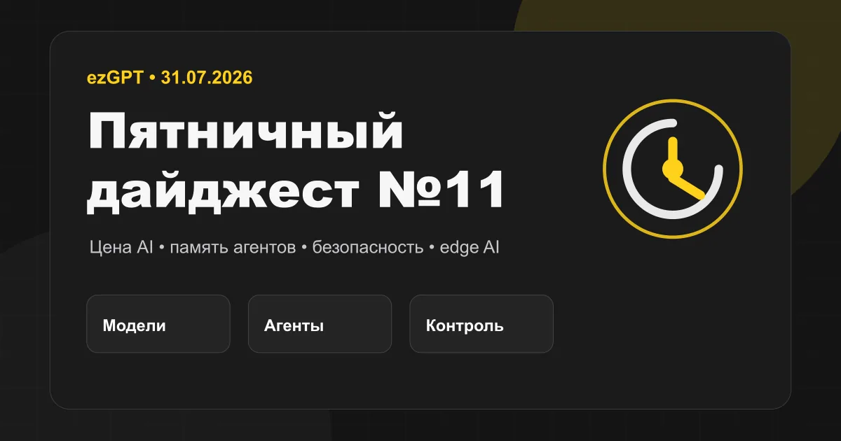 Пятничный дайджест №11: цена AI, память агентов и новый контур безопасности
