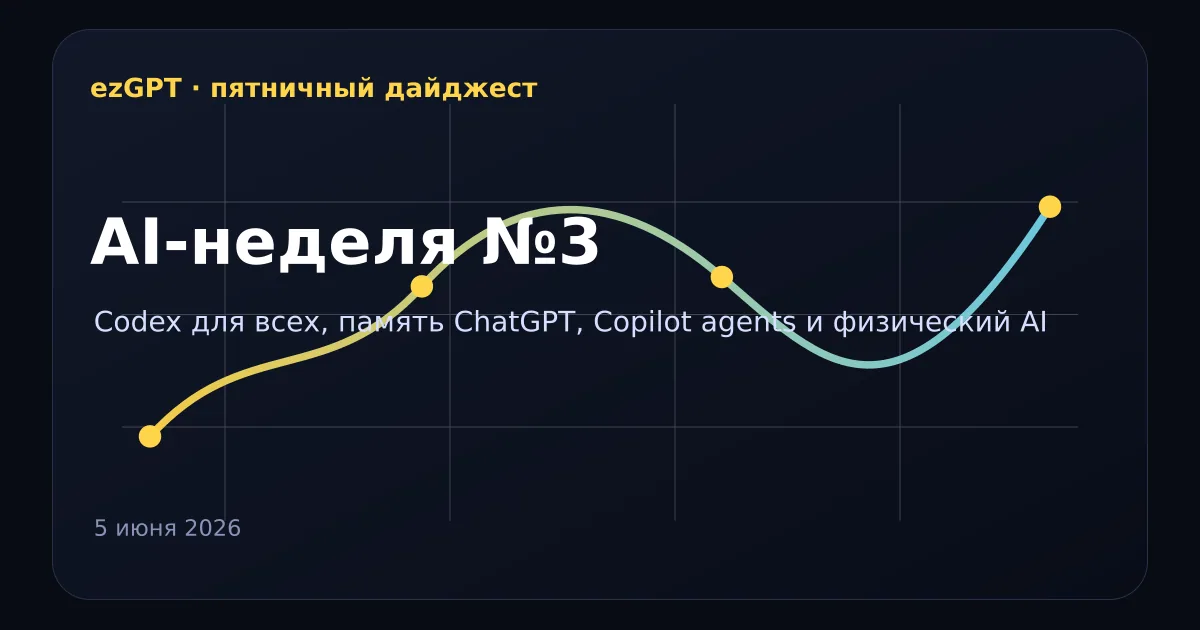 Пятничный дайджест №3: Codex для всех, память ChatGPT и агентная инфраструктура