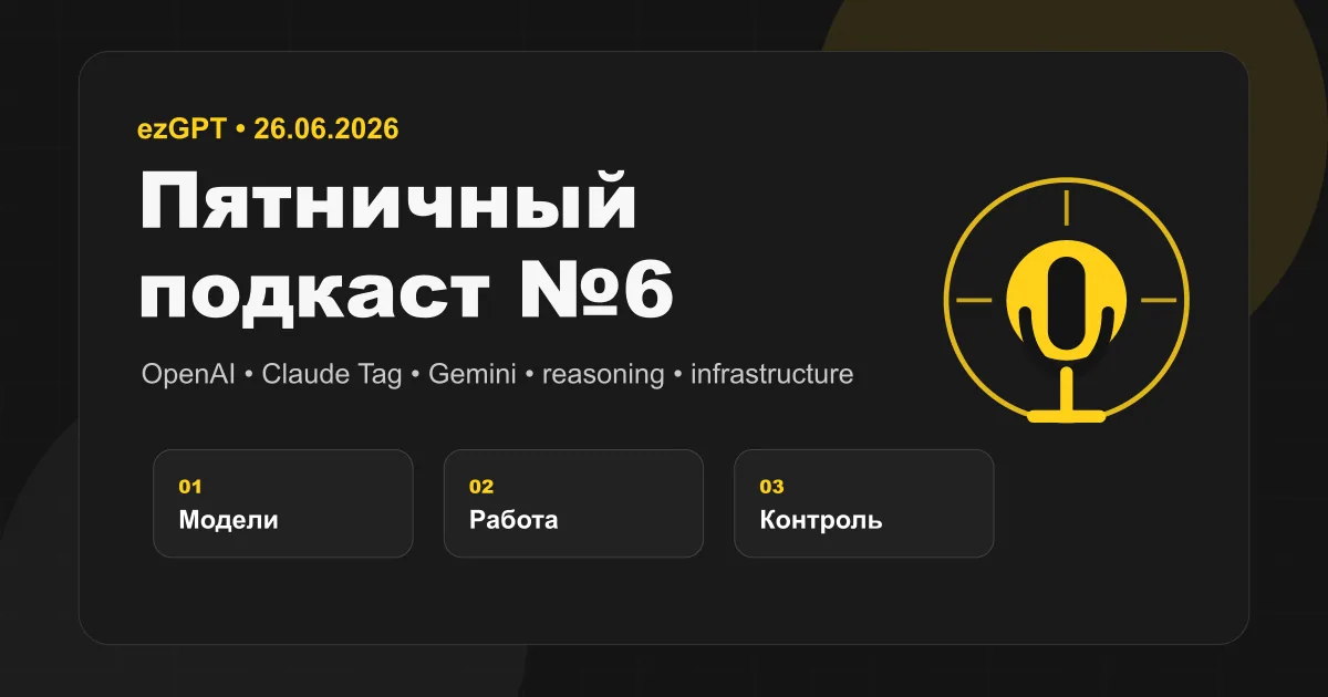 Пятничный дайджест №6: модели становятся тише, а AI-инфраструктура важнее